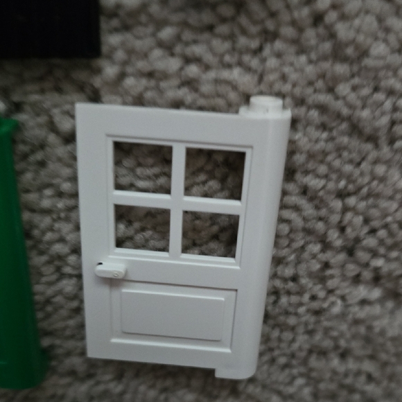 LEGO Door/Frame/Window Building Set-Green/Black/White/Gray Elements - Picture 5 of 13
